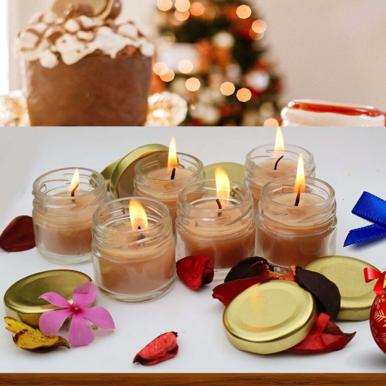 Pure Source India Scented Candle 20g Mini Jar – Natural Wax – Ideal for Travel, Gifting, Spa, Bedroom (Coffee)