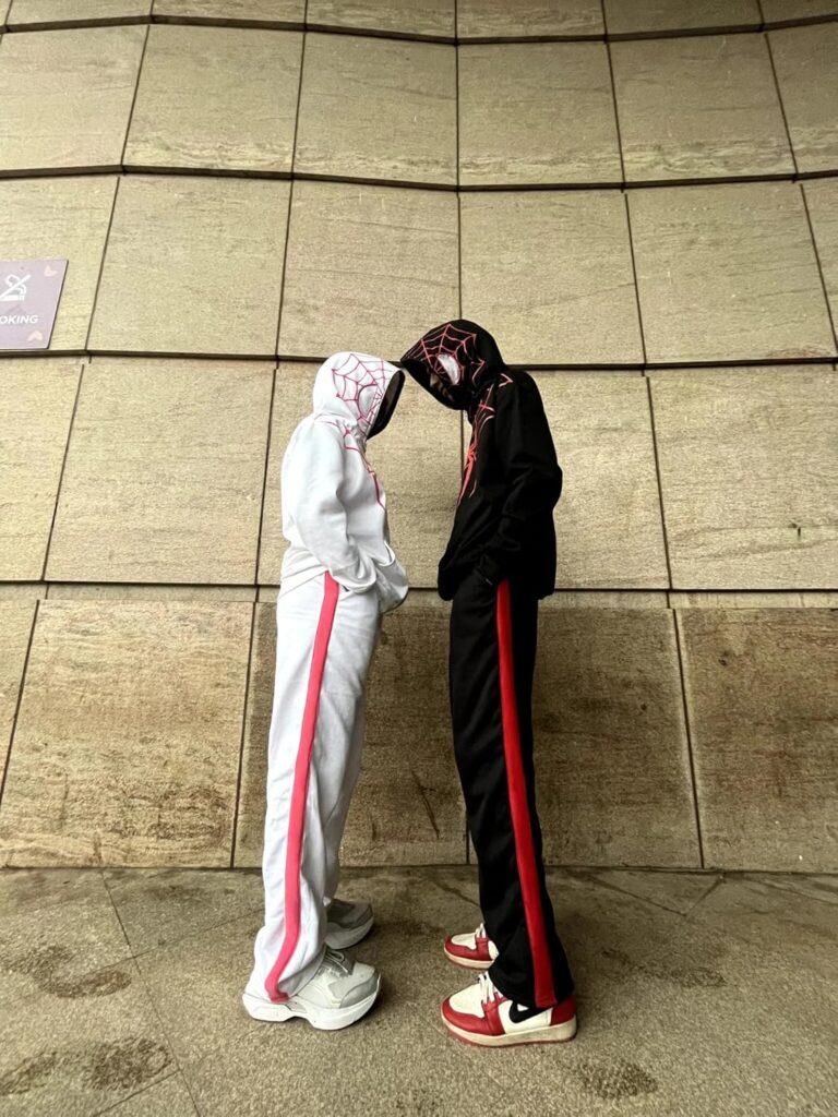 STYLEVERSE Cotton Couples Full Zipped Hoodies Trendy and Comfortable (Black & White)