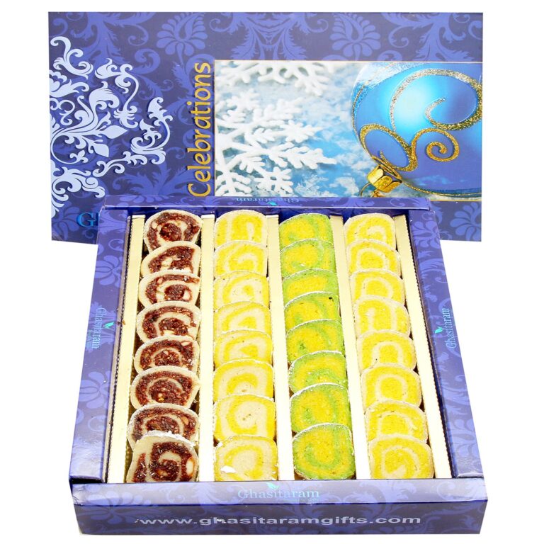 Ghasitaram Gifts Sweets – Pure Kaju Assorted Moons (800 GMS) |Sweets|Sweets Gift Pack|Diwali Sweets|Indian Mithai|Diwali Sweets Gift Box|Sweets Gift Box