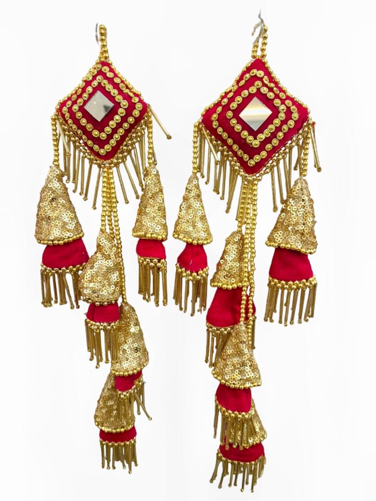 Kshama Trends Red and Golden Diwali Latkan (Medium)