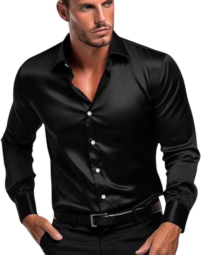 Man’s Regular Fit Full Sleeve Poly Satin Shirrt | Men’s Formal Shiny Shirt for Men | Stylish Man’s Wear Shirrt for Office Or Party
